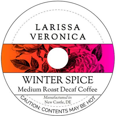 Winter Spice Medium Roast Decaf Coffee (Single Serve K-Cup Pods) (Gourmet, Naturally Flavored, Whole Coffee Beans) (12 pods, ZIN: 575097)