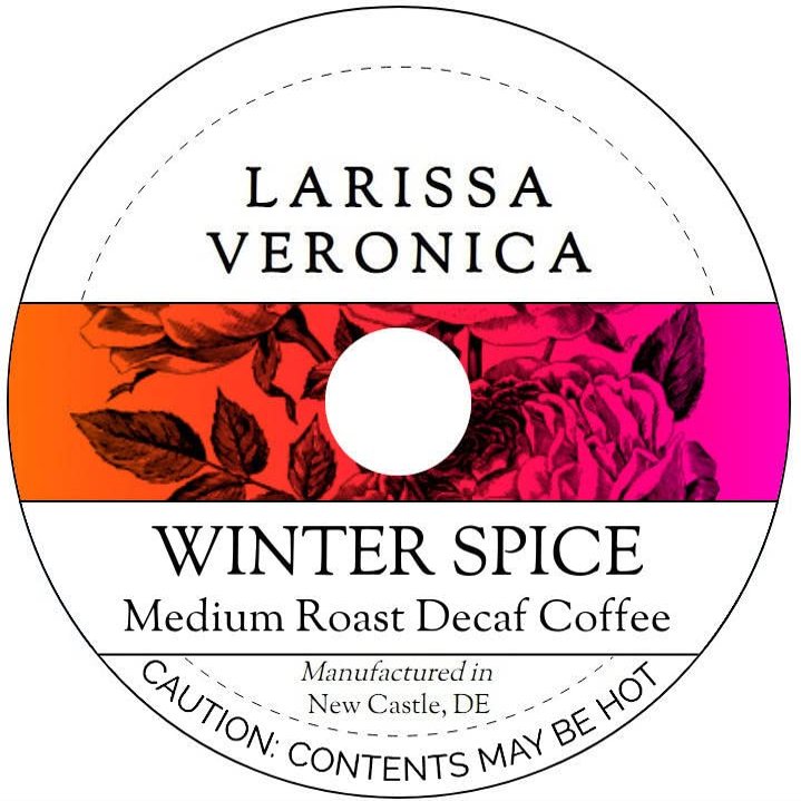 Winter Spice Medium Roast Decaf Coffee (Single Serve K-Cup Pods) (Gourmet, Naturally Flavored, Whole Coffee Beans) (12 pods, ZIN: 575097)