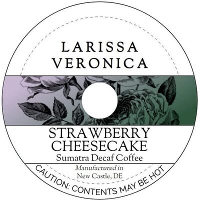 Strawberry Cheesecake Sumatra Decaf Coffee (Single Serve K-Cup Pods) (Gourmet, Naturally Flavored, Whole Coffee Beans) (12 pods, ZIN: 576494) - 3 Pack