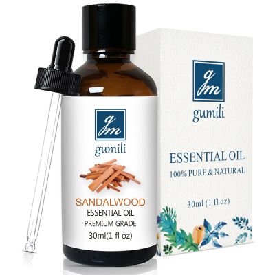 GM Gumili Sandalwood Oil for Skin, Hair, Diffuser, DIY Blends, 1 Oz