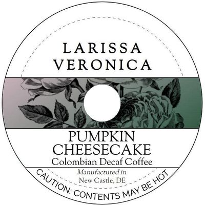 Pumpkin Cheesecake Colombian Decaf Coffee (Single Serve K-Cup Pods) (Gourmet, Naturally Flavored, Whole Coffee Beans) (12 pods, ZIN: 576508) - 2 Pack
