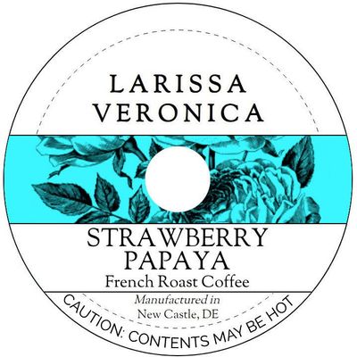 Strawberry Papaya French Roast Coffee (Single Serve K-Cup Pods) (Gourmet, Naturally Flavored, Whole Coffee Beans) (12 pods, ZIN: 576887)