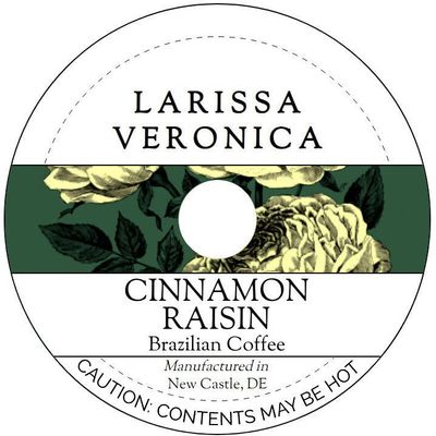 Cinnamon Raisin Brazilian Coffee (Single Serve K-Cup Pods) (Gourmet, Naturally Flavored, Whole Coffee Beans) (12 pods, ZIN: 577922)