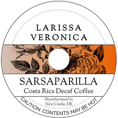 Sarsaparilla Costa Rica Decaf Coffee (Single Serve K-Cup Pods) (Gourmet, Naturally Flavored, Whole Coffee Beans) (12 pods, ZIN: 574512) - 3 Pack
