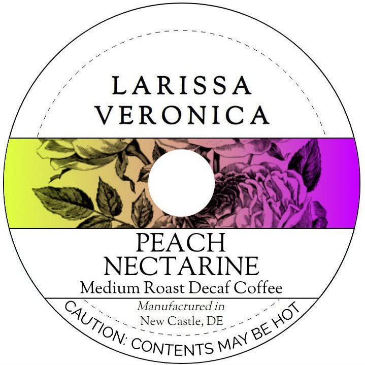 Peach Nectarine Medium Roast Decaf Coffee (Single Serve K-Cup Pods) (Gourmet, Naturally Flavored, Whole Coffee Beans) (12 pods, ZIN: 576089)