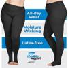 ABSOLUTE SUPPORT Plus Size Compression Tights for Women Varicose Veins 20-30mmHg - Womens Open Toe Compression Pantyhose for Deep Vein Thrombosis, Saphenous Vein, Varicose Eczema - Black, 6X-Large view 3