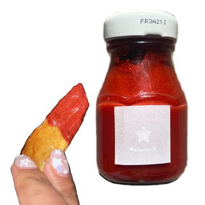 Sparkly Sparkle Ketchup Full Mini to-go Bottle (2.25 Ounce) Tomato Ketchup Mini Bottles by Mel H