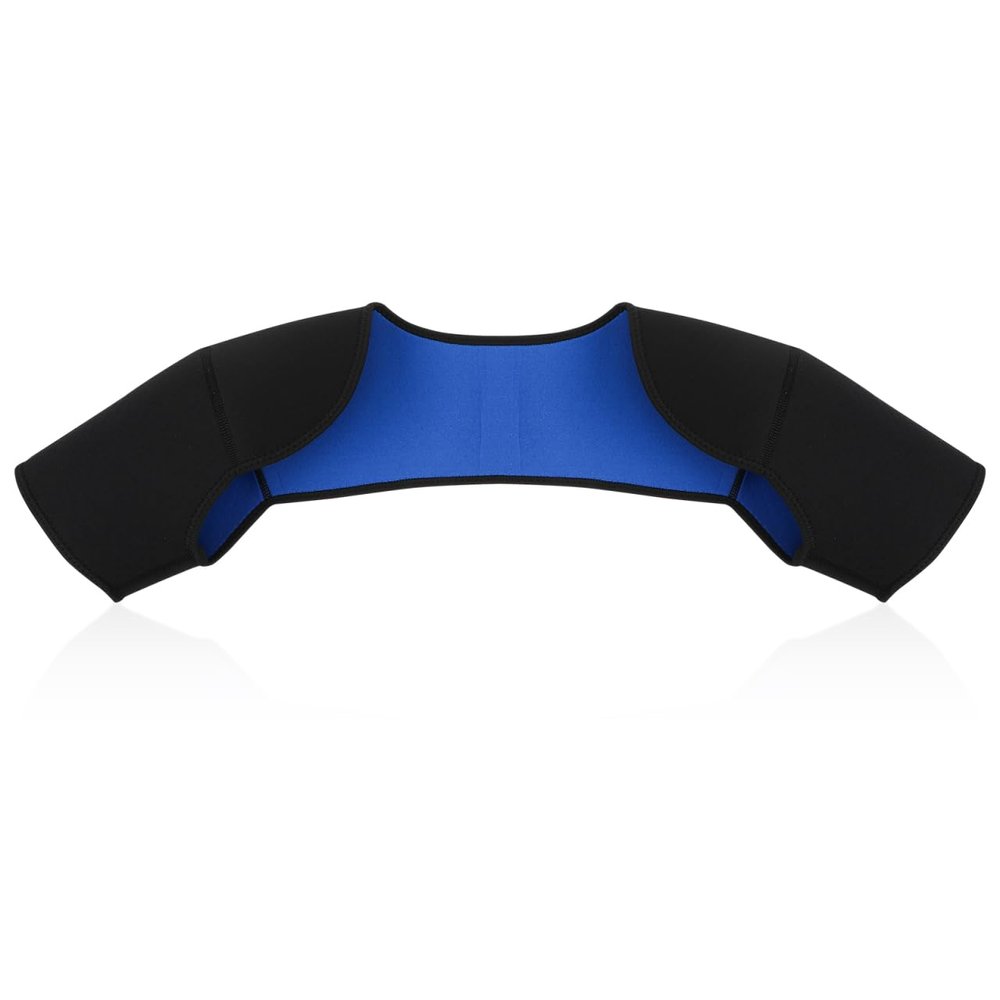 EXCEART Double Shoulder Support Compression Sleeve for Sports Warm Cover Pad for Mountaineering and Exercise Fits Shoulder