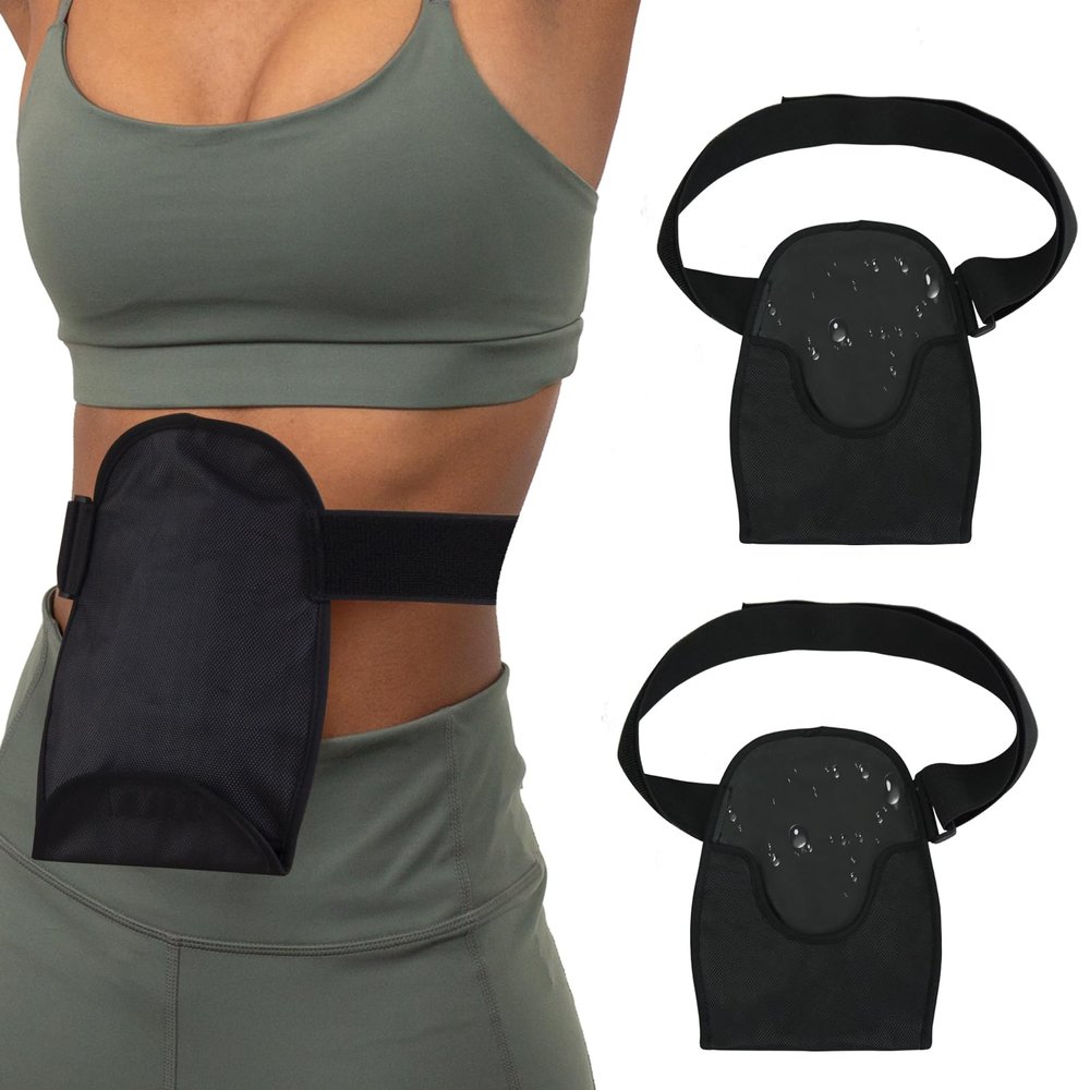 2PCS Waterproof Ostomy Bag Covers Adjustable Universal Stoma Pouch Cover for ileostomy Ostomy Supplies for Women Men (Two)