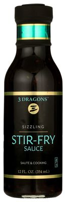 3 Dragons Sizzling Stir-Fry Sauce, Fat Free, 12 Ounces (Pack Of 6)