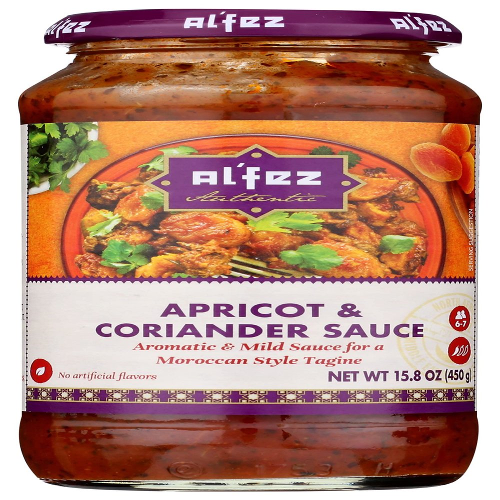 Al Fez Apricot & Coriander Sauce, Gluten Free, 15.8 Ounces (Pack Of 6)