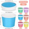 Aodaer 60 Pack Paper Ice Cream Cups with Lids 8 Ounces Paper Treat Bowls Ice Cream Containers Disposable Dessert Bowls for Hot and Cold Party Supplies Treat Dessert Cups for Sundae Frozen Yogurt view 2