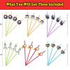 MEAXUR 24pcs Baseball Party Themed Straight Reusable Plastic Straws for Sports Baseball Party Favor Gift Bags,Daily Drinking Straws,Birthday Parties,Class Reunions, With 2 Cleaning Brushes.(6color) view 2