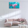 SSDDKL Pink Orchids Tropical Flowers Orchids Branch Wall Art Canvas Prints Poster For Home Office Decorations With Framed 36"x20" view 3