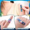 200 Pcs Kid Bandages Bulk Cute Cartoon Bandage Children's Adhesive Flexible Colorful Strip Waterproof Breathable PE Stickers Protection Care Cuts for Ocean Under Sea Party Girl Boy view 3