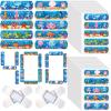 400 Pcs Kid Bandages Bulk Cute Cartoon Bandage Children's Adhesive Flexible Colorful Strip Waterproof Breathable PE Stickers Protection Care Cuts for Ocean Under Sea Party Girl Boy view 1
