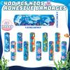400 Pcs Kid Bandages Bulk Cute Cartoon Bandage Children's Adhesive Flexible Colorful Strip Waterproof Breathable PE Stickers Protection Care Cuts for Ocean Under Sea Party Girl Boy view 2