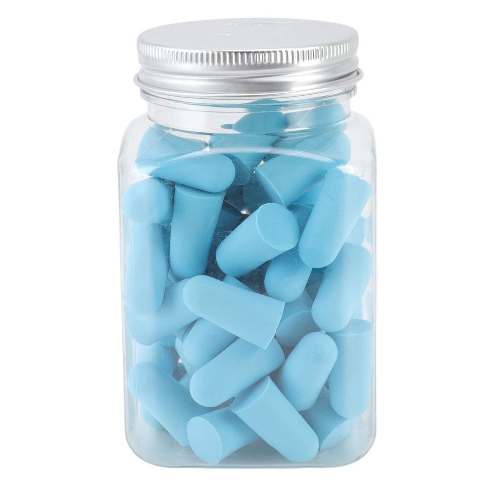 60pcs Ear Plugs,Sleeping Ear Plugs,Noise Cancelling Ear Plugs for Sleeping Noise Cancelling,Comfortable Soft Sponge Earplugsfor Sleeping, Snoring, Loud Noise,Work,Studying,Traveling(Blue)