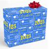 InterestPrint Customized Senior 2025 Gift Wrapping Paper Personalized Name Graduation Wrapping Paper Black Class of 2025 Wrap Paper Roll 58x23 for Women Men Kids Boys Girls Graduation 3 Roll view 1