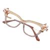 willochra Cat Eye Reading Glasses for Women Stylish Rhinestone Narrow Ladies Computer Readers Glasses (brown, 4, multiplier_x) view 1