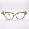 willochra Cat Eye Reading Glasses for Women Stylish Rhinestone Narrow Ladies Computer Readers Glasses (brown, 4, multiplier_x) view 4