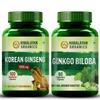 Himalayan Organics Organics Combo Pack of Korean Red Ginseng 1000mg for Men (100 Vegetarian Capsules) with Ginkgo Biloba 500mg (60 Veg Capsules) view 1