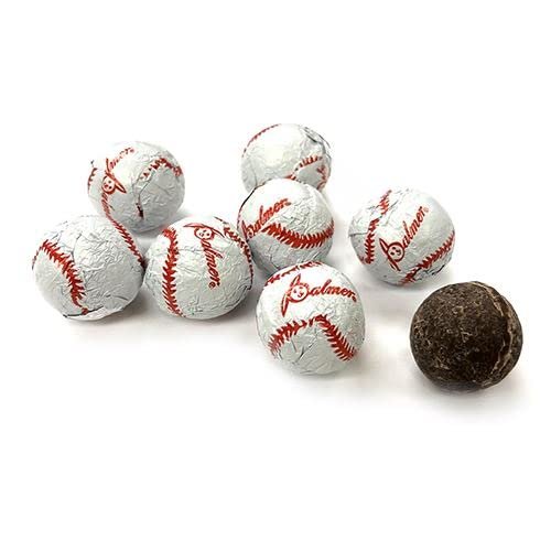 Chocolate Flavored Foil Wrapped Baseballs - 3 LB Bulk Bag