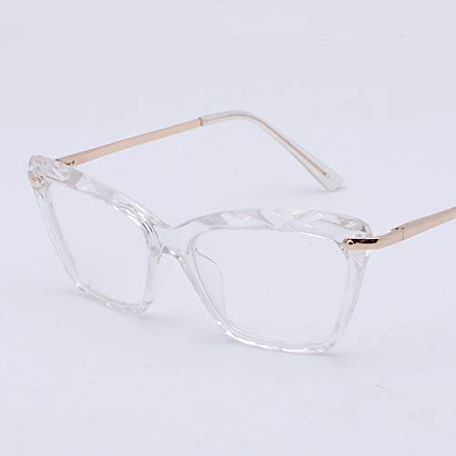 URISMO Cute Cat Eye Reading Glasses Women, Stylish Cateye Laides Blue Light Blocking Computer Goggle Readers, Clear Vision (Color : Clear, Size : +3.50)