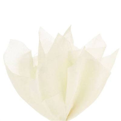 Gift Wrapping Tissue Paper 15x20 10 Pack by Feronia Packaging (Ivory Eggshell)