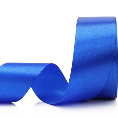Clmentp 25 Yard Ribbon for Gift Wrapping Crafts Wedding Decoration Bouquets Party Arrangement (1 1/2 inch X 25 Yards, Blue)
