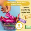 Assorted Mini Peanut Butter Bars, two (2) lb bulk, vegan high protein low sugar, 3 flavor variety, all natural, gluten free, plant based, individually wrapped view 3