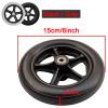 SAGIDAR Front Castor Wheels, Wheelchair Front Wheels Replacement, 1 Pair Antis-Slip Wheel Black/Grey, 6" 7" 8" Solid Tires Front Wheel, Long Usage Time (Color : Gris, Size : 6inch/15cm) view 2