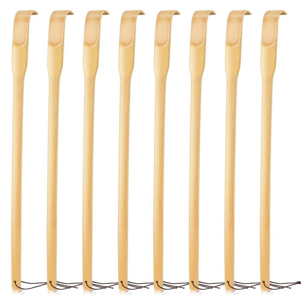 Renook 8 PCS Back Scratcher,16.5" Strong Sturdy Self-Massager Therapeutic Bamboo Wooden Back Scratchers for Scratching Itches,Best Gift for Father's Day Pregnant Women&People Who Need Longer Hands.