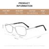 RB. Pilot Reading Glasses for Women Blue Light Blocking Computer Glasses Spring Hinge Readers Metal Frame Acetate Legs view 4