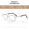 RB. Pilot Reading Glasses for Women Blue Light Blocking Computer Glasses Spring Hinge Readers Metal Frame Acetate Legs view 4