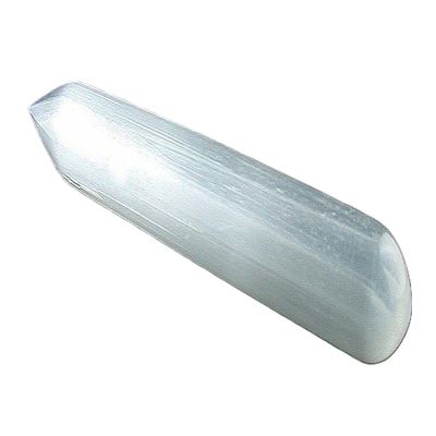 6 1/4 Inch x 4/5 Inch White Selenite Crystal Massage Wand Gemstone Gem T3A10