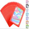 Funfery 100 Pack Resealable Bags Clear Holographic Bags,Smell Proof,Red view 1