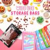 Funfery 100 Pack Resealable Bags Clear Holographic Bags,Smell Proof,Red view 2