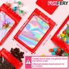 Funfery 100 Pack Resealable Bags Clear Holographic Bags,Smell Proof,Red view 3