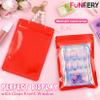 Funfery 100 Pack Resealable Bags Clear Holographic Bags,Smell Proof Packaging Baggies,Mylar Food Storage Bag,Zipper Sealing Pouch for Coffee Beans,Cookies,Jewelry Sample Small Business(Red,3x4.7in) view 3