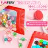 Funfery 100 Pack Resealable Bags Clear Holographic Bags,Smell Proof Packaging Baggies,Mylar Food Storage Bag,Zipper Sealing Pouch for Coffee Beans,Cookies,Jewelry Sample Small Business(Red,3x4.7in) view 4
