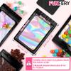 Funfery 100 Pack Resealable Holographic Bags, Smell Proof Packaging, Mylar Food Storage, Zipper Sealing Bags for Coffee Beans, Cookies, Jewelry - Black, 3x4.7in view 2