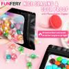 Funfery 100 Pack Resealable Holographic Bags, Smell Proof Packaging, Mylar Food Storage, Zipper Sealing Bags for Coffee Beans, Cookies, Jewelry - Black, 3x4.7in view 4