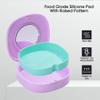 2 Pack Retainer Case with Vent Holes, Mirrors,Compatible with Invisalign,Night Guards,and Mouth Guards Case - Includes Storage Bag,Slim Aligner Remover Tool,Chew & Brush,Travel Essentials Pink Purple view 4