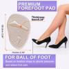 6 Pairs Metatarsal Pads Heels Inserts Gel Ball of Foot Cushions for Women, Invisible Adhesive Forefoot Pads Comfort Shoe Insert All-Day Foot Pain Relief, One Size(Beige) view 2