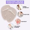 6 Pairs Metatarsal Pads Heels Inserts Gel Ball of Foot Cushions for Women, Invisible Adhesive Forefoot Pads Comfort Shoe Insert All-Day Foot Pain Relief, One Size(Beige) view 3