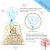COQOFA 100 Pcs 7"X12" Blue Star Printed Clear Gift Cellophane Treat Bag Party Favor bags Clear Candy Cookie Bag Plastic Poly Goodie Storage Bags with Twist Ties for Baby Shower,Gender Reveal, Birthday, Wedding ,Party Decorations view 3