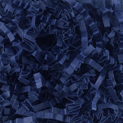 JINZOFLY Crinkle Cut Paper Shred Filler, Shredded Paper for Gift Box, Crinkle Paper Cut Paper Easter Grass Tissue Paper for Gift Wrapping & Basket Filling (Navy Blue)