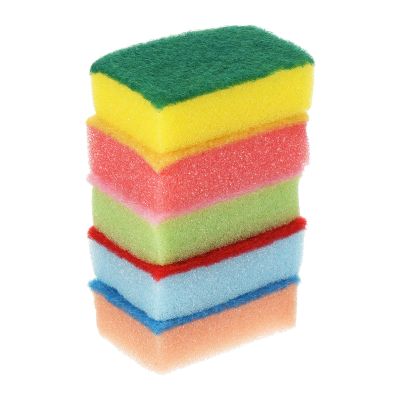 METALLIXITY Kitchen Cleaning Sponge (9cm x 6cm/3.54" x 2.75") 15pcs, Dish Sponges - for Washing Pots, Pans, Bathroom, Green/Yellow/Blue/Pink/Purple