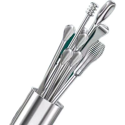 9 Pcs Portable Multifunctional Ear Wax Remover Ear Cleaning Kit Ear Pick Earpick Ear Cleaner Spoon Care Ear Clean Tools